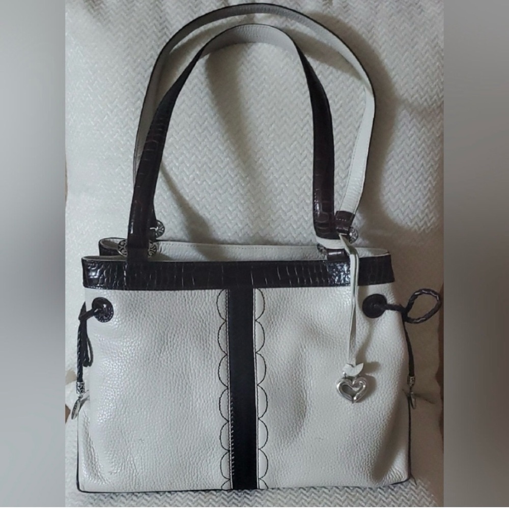 Brighton Erma Croc Embossed Trim Bag